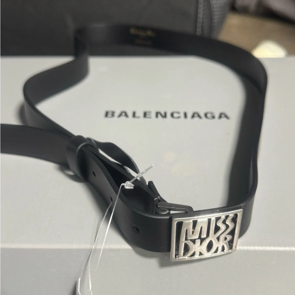 Dior Black Belt Bag with Silver Logo